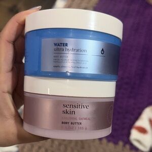 Bath & Body Works Blue Water Ultra Hydration & Pink Sensitive Skin Body Butters